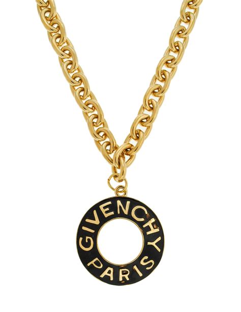 givenchy enamel choker|givenchy long chain necklace.